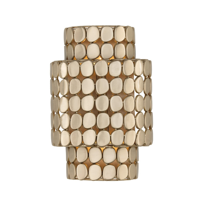 Capital Lighting 654121HB Two Light Wall Sconce, Champagne Brass
