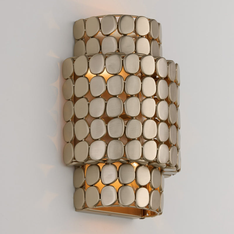 Capital Lighting 654121HB Two Light Wall Sconce, Champagne Brass
