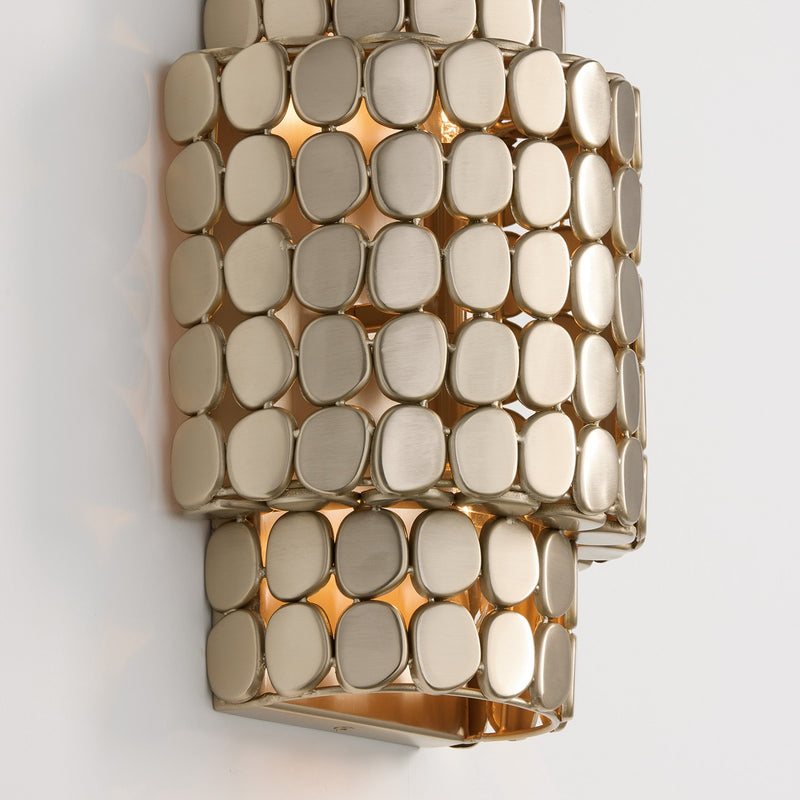 Capital Lighting 654121HB Two Light Wall Sconce, Champagne Brass
