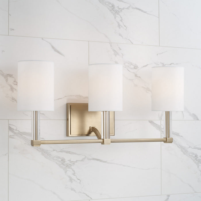 Capital Lighting 157031MA-715 Three Light Vanity, Matte Brass