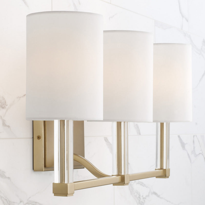 Capital Lighting 157031MA-715 Three Light Vanity, Matte Brass