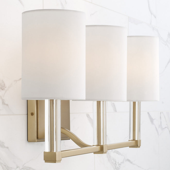 Capital Lighting 157031MA-715 Three Light Vanity, Matte Brass