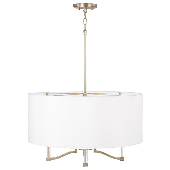 Capital Lighting 357041MA Four Light Pendant, Matte Brass
