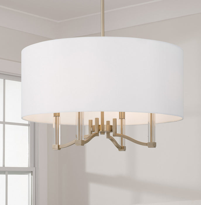 Capital Lighting 357041MA Four Light Pendant, Matte Brass