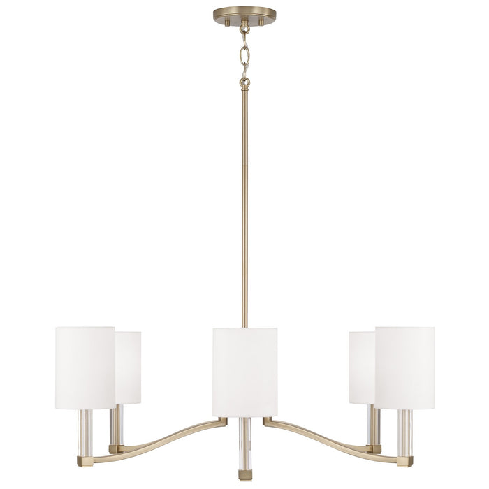 Capital Lighting 457061MA-715 Six Light Chandelier, Matte Brass