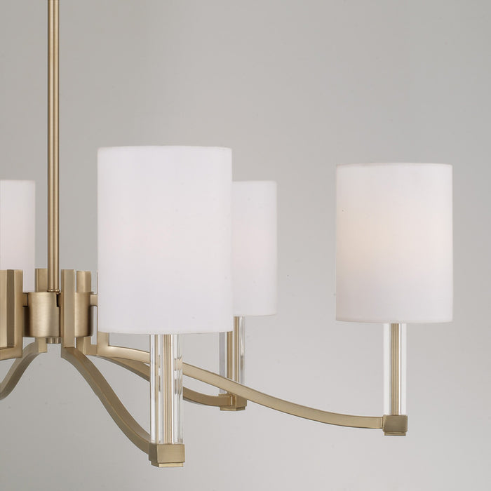 Capital Lighting 457061MA-715 Six Light Chandelier, Matte Brass