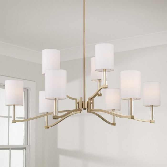 Capital Lighting 457091MA-715 Nine Light Chandelier, Matte Brass