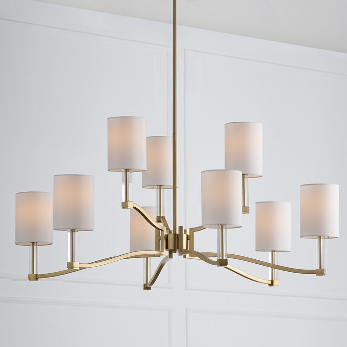 Capital Lighting 457091MA-715 Nine Light Chandelier, Matte Brass