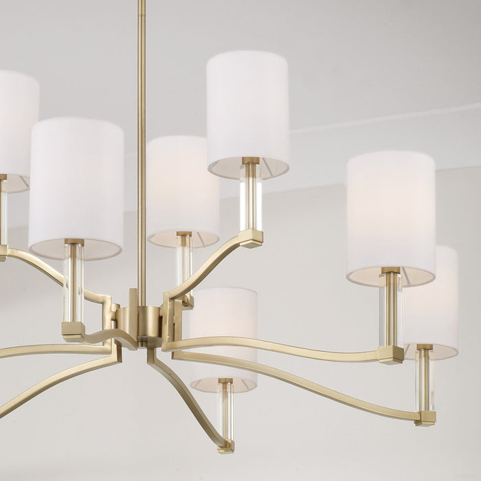 Capital Lighting 457091MA-715 Nine Light Chandelier, Matte Brass