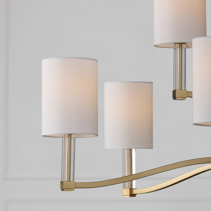 Capital Lighting 457091MA-715 Nine Light Chandelier, Matte Brass