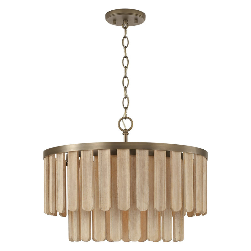 Capital Lighting 255611DR One Light Semi Flush Mount, Dark Brass