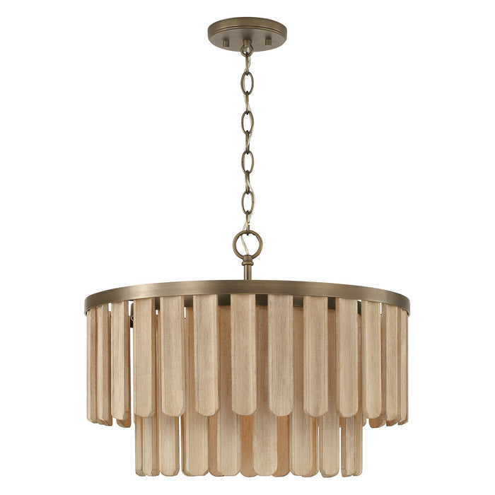 Capital Lighting 255611DR One Light Semi Flush Mount, Dark Brass
