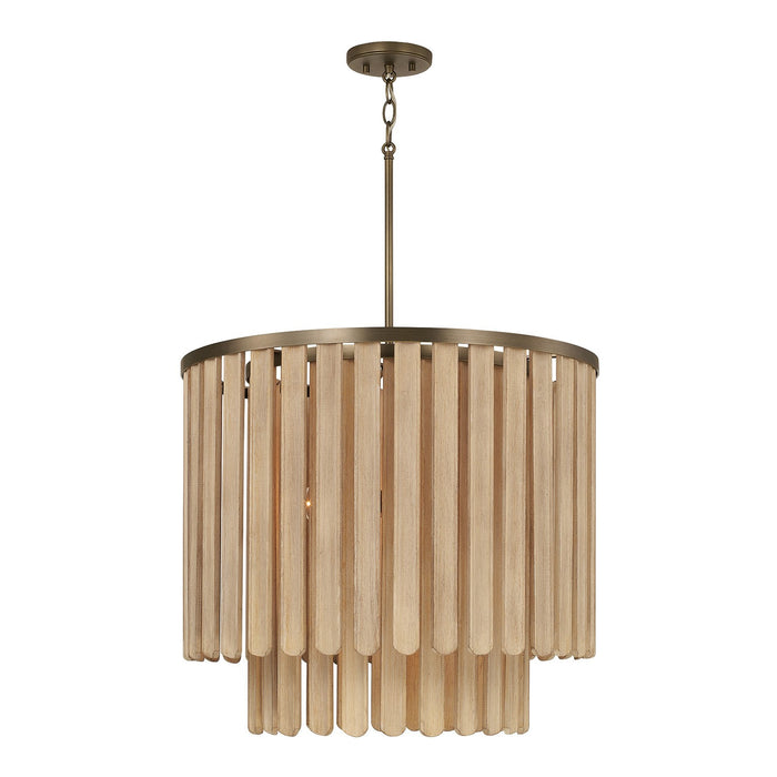 Capital Lighting 355651DR Five Light Pendant, Dark Brass