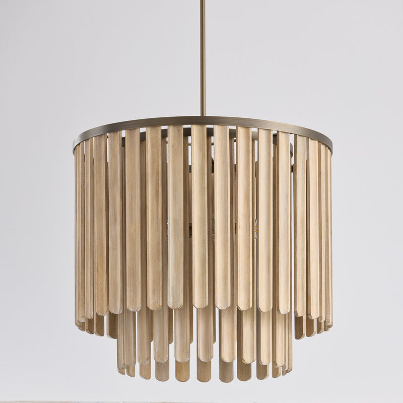 Capital Lighting 355651DR Five Light Pendant, Dark Brass