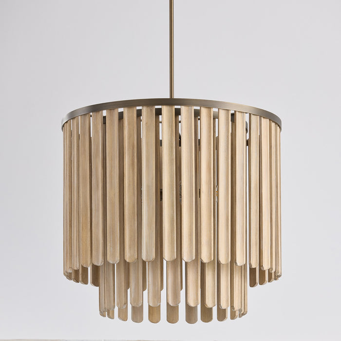 Capital Lighting 355651DR Five Light Pendant, Dark Brass