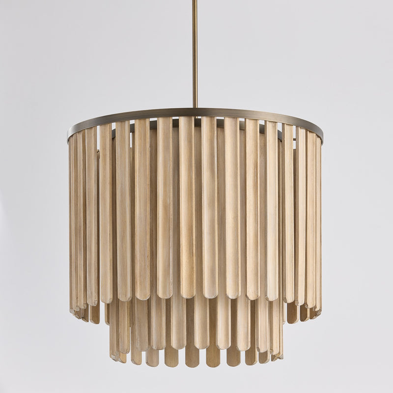 Capital Lighting 355651DR Five Light Pendant, Dark Brass