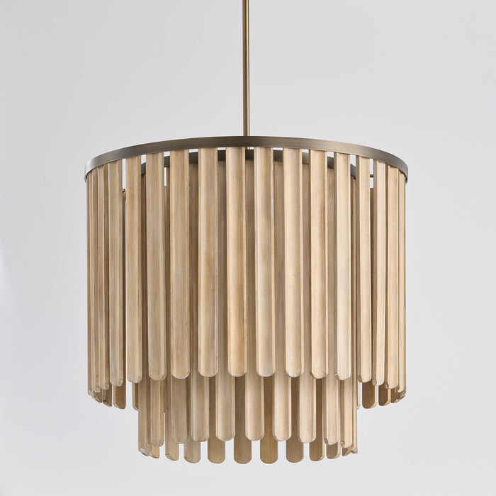 Capital Lighting 355651DR Five Light Pendant, Dark Brass