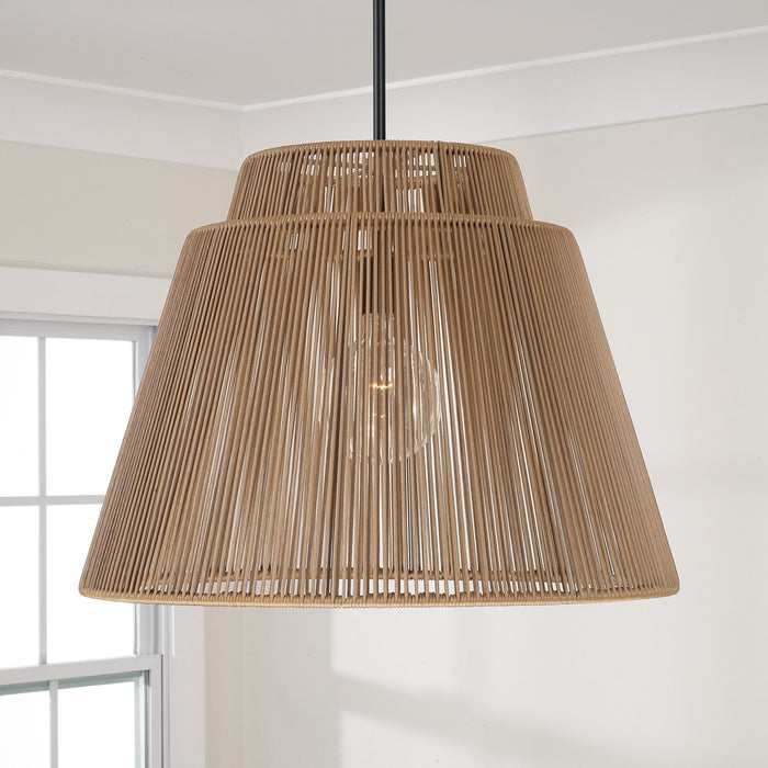 Capital Lighting 956311SK One Light Outdoor Hanging Lantern, Sienna and Black