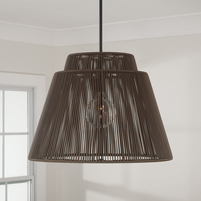 Capital Lighting 956311UK One Light Outdoor Hanging Lantern, Umber and Black