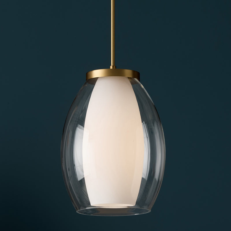 Capital Lighting 355911AD One Light Pendant, Aged Brass