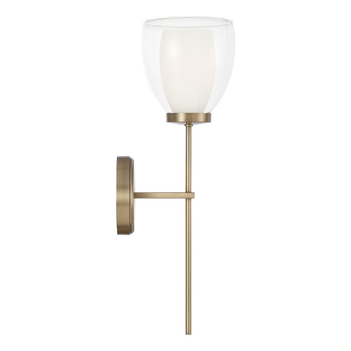 Capital Lighting 655911AD One Light Wall Sconce, Aged Brass