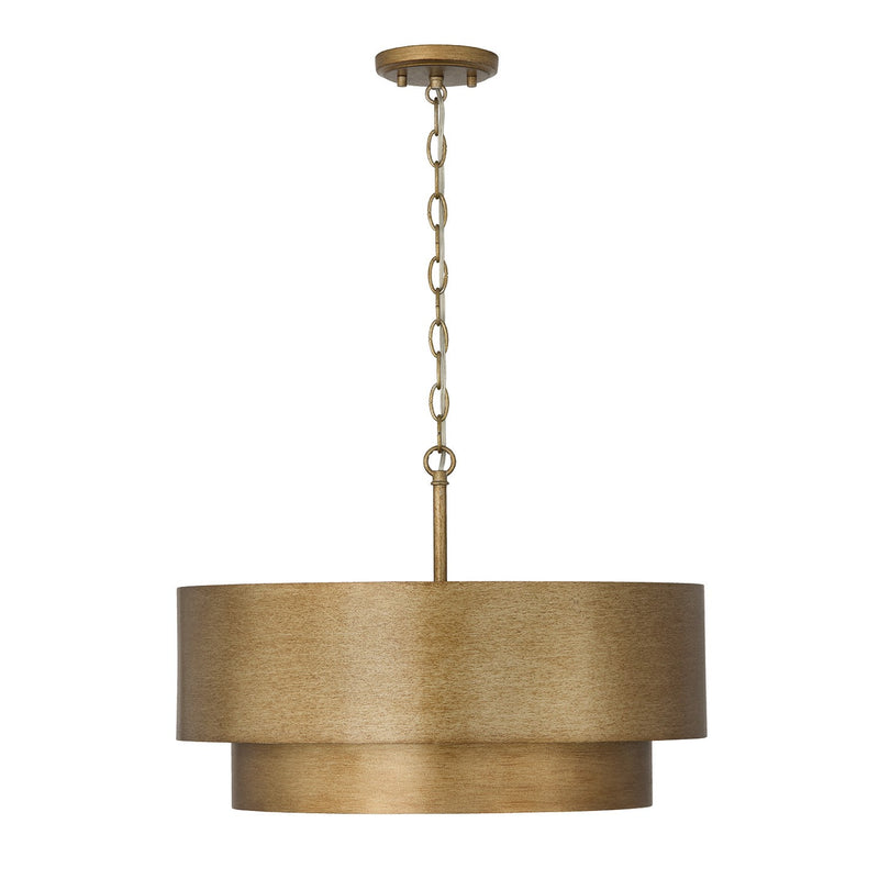 Capital Lighting 339041ML Four Light Pendant, Mystic Luster