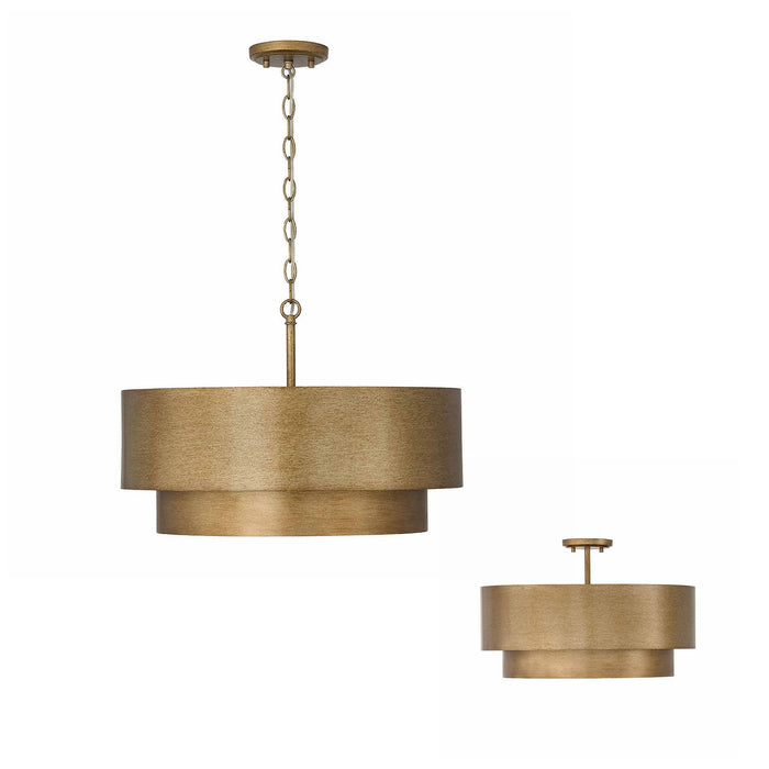 Capital Lighting 339041ML Four Light Pendant, Mystic Luster