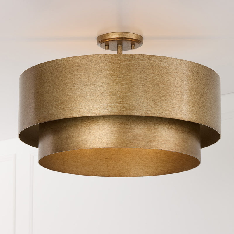 Capital Lighting 339041ML Four Light Pendant, Mystic Luster