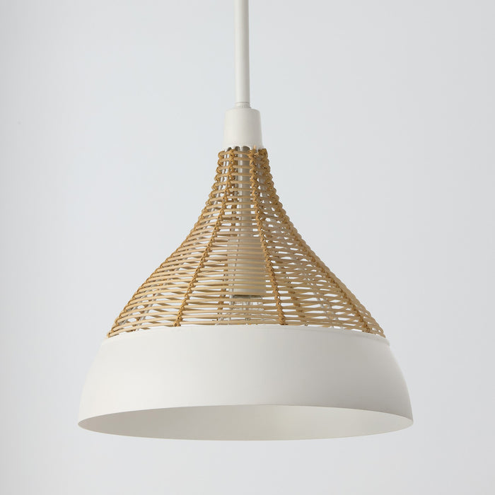 Capital Lighting 353911WE One Light Pendant, Matte White