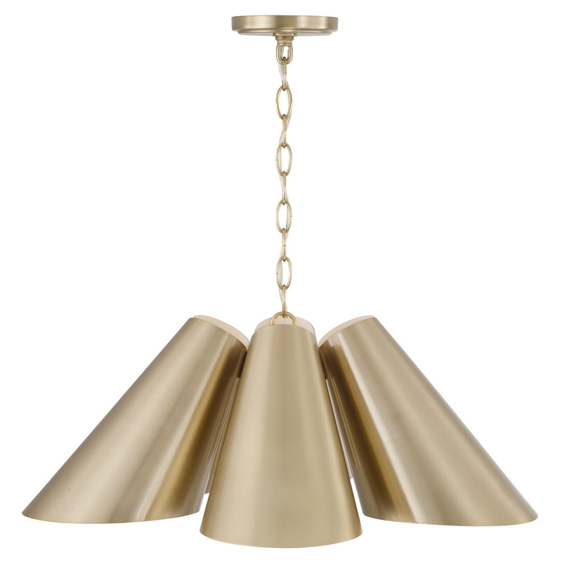Capital Lighting 354961MA Six Light Pendant, Matte Brass