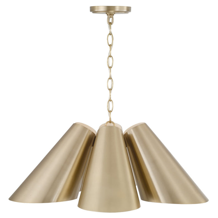 Capital Lighting 354961MA Six Light Pendant, Matte Brass