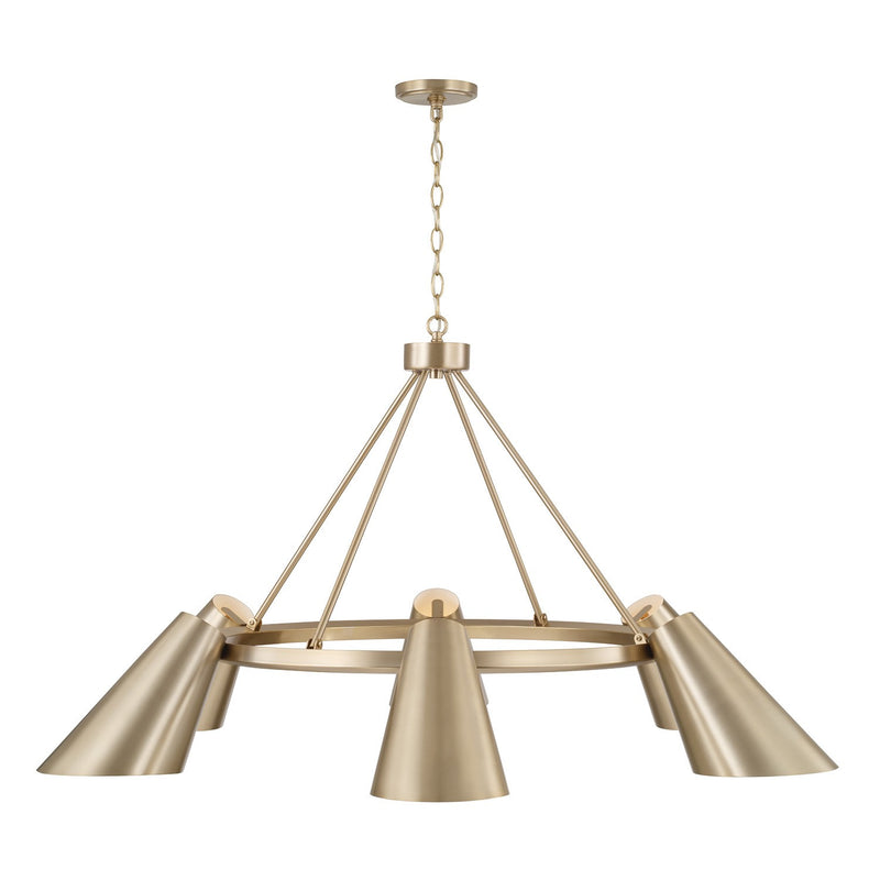 Capital Lighting 454961MA Six Light Chandelier, Matte Brass