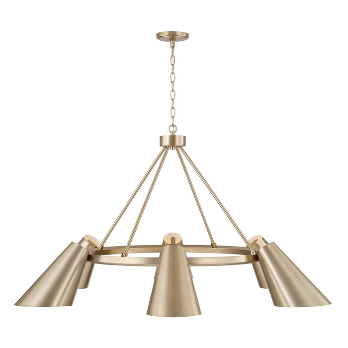Capital Lighting 454961MA Six Light Chandelier, Matte Brass