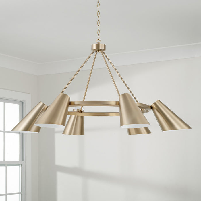 Capital Lighting 454961MA Six Light Chandelier, Matte Brass