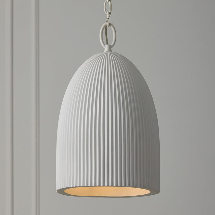 Capital Lighting 356111CE One Light Pendant, Ceramic White