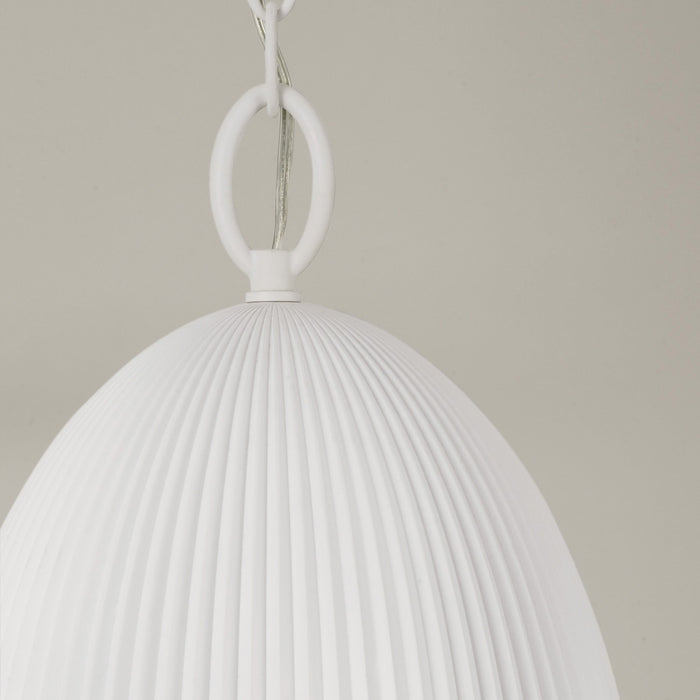Capital Lighting 356111CE One Light Pendant, Ceramic White