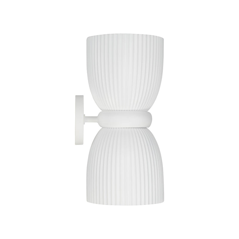 Capital Lighting 656121CE Two Light Wall Sconce, Ceramic White