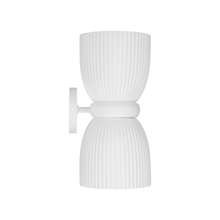 Capital Lighting 656121CE Two Light Wall Sconce, Ceramic White