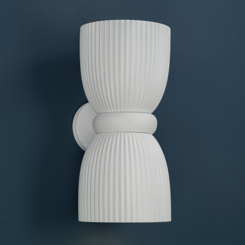 Capital Lighting 656121CE Two Light Wall Sconce, Ceramic White