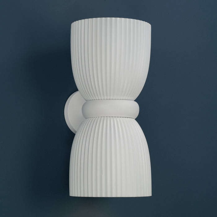 Capital Lighting 656121CE Two Light Wall Sconce, Ceramic White
