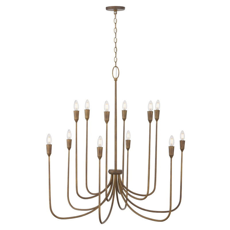 Capital Lighting 456801MZ 12 Light Chandelier, Mystic Bronze