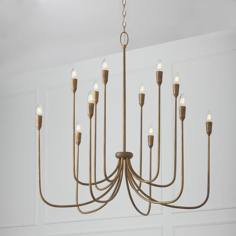 Capital Lighting 456801MZ 12 Light Chandelier, Mystic Bronze