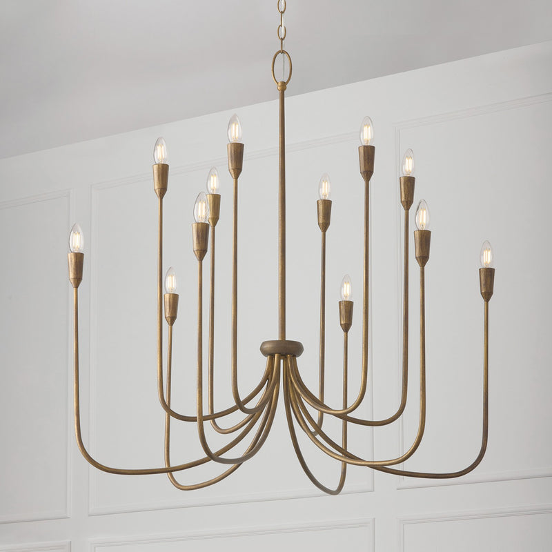 Capital Lighting 456801MZ 12 Light Chandelier, Mystic Bronze