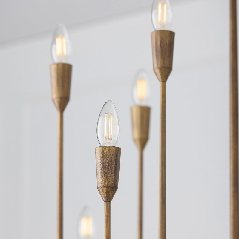 Capital Lighting 456801MZ 12 Light Chandelier, Mystic Bronze