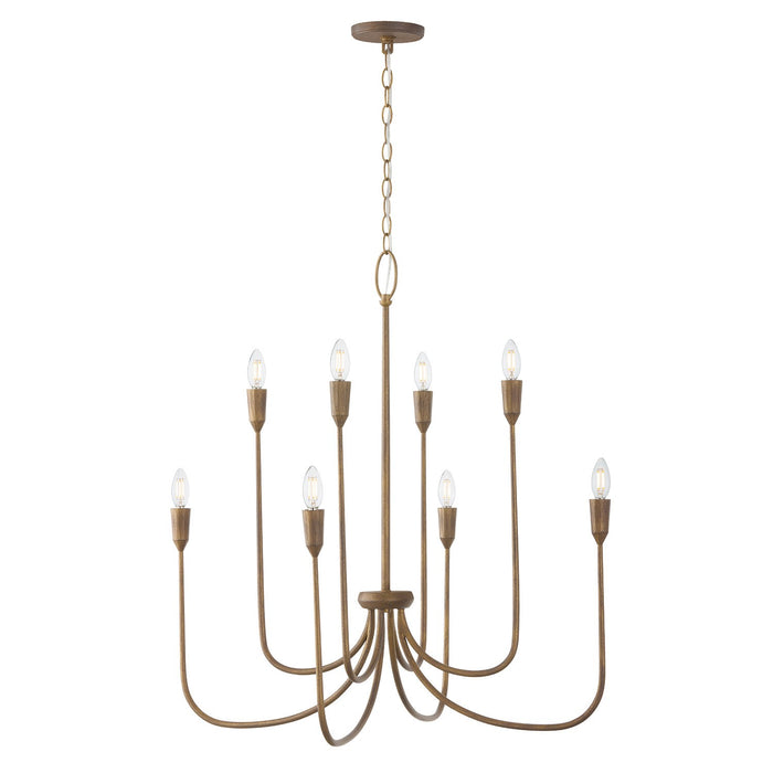 Capital Lighting 456881MZ Eight Light Chandelier, Mystic Bronze