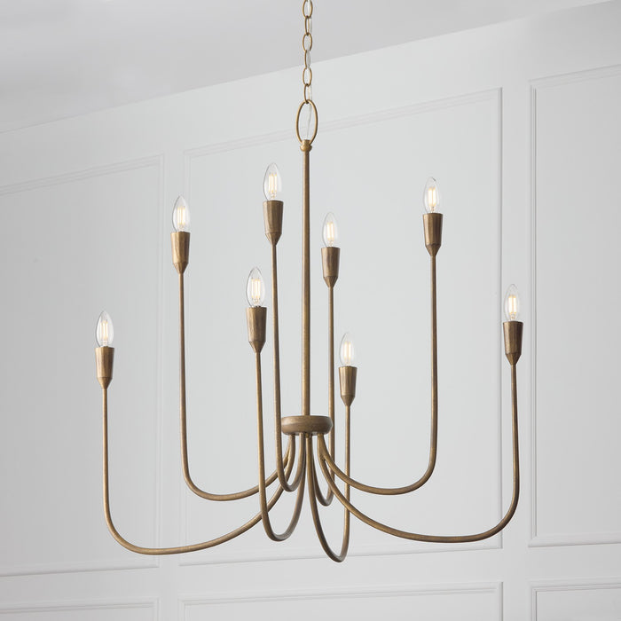 Capital Lighting 456881MZ Eight Light Chandelier, Mystic Bronze