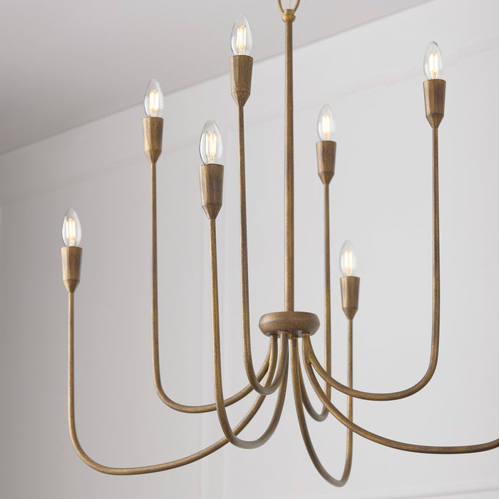 Capital Lighting 456881MZ Eight Light Chandelier, Mystic Bronze