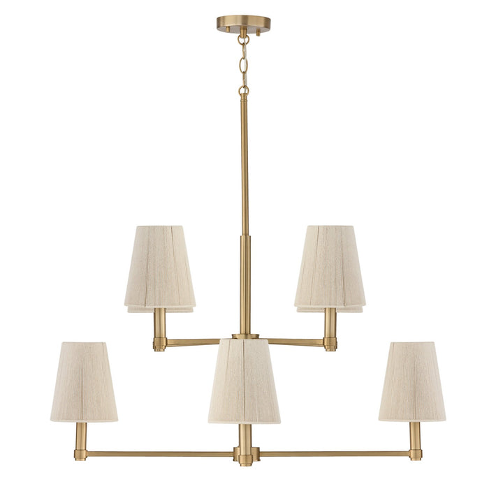 Capital Lighting 454581MA Eight Light Chandelier, Matte Brass