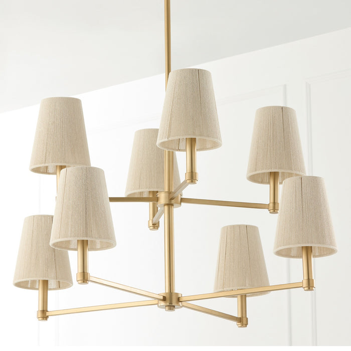Capital Lighting 454581MA Eight Light Chandelier, Matte Brass
