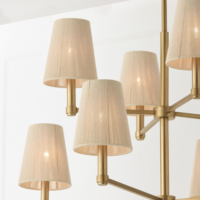 Capital Lighting 454581MA Eight Light Chandelier, Matte Brass